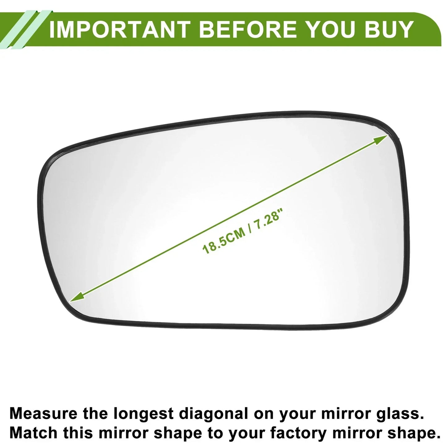 Left Side Mirror Glass for Hyundai Sonata (2011-2014)
