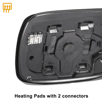 Left Side Heated White Mirror Glass for Honda Accord (2011-2013)