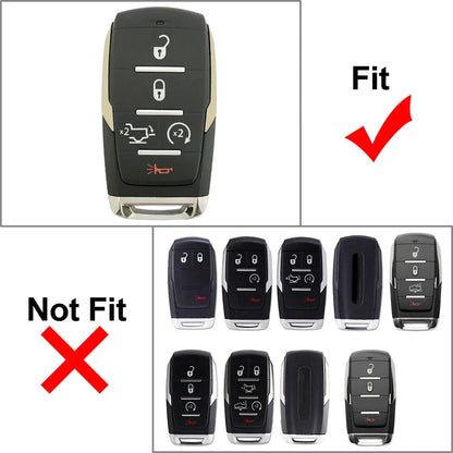 Remote Key Shell Case 1 x Silver for Dodge Ram 1500 Pickup (2019-2023)