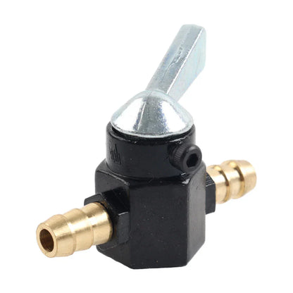 8mm On-Off Fuel Tap Gas Valve Petcock for Motorcycle Inline Black