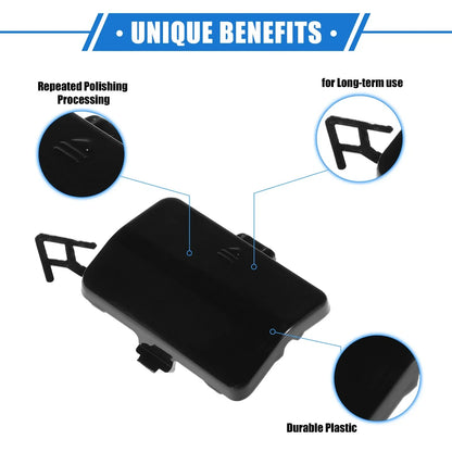 Rear Bumper Tow Hook Eye Hole Cap for Mercedes-Benz R320 (2007-2009) Black