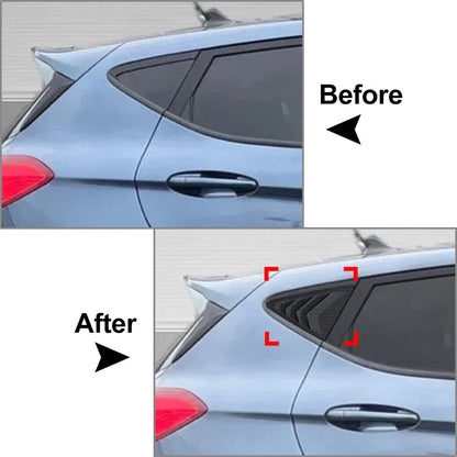 Glossy Black Rear Window Louver Cover for Ford Fiesta (2018-2024)