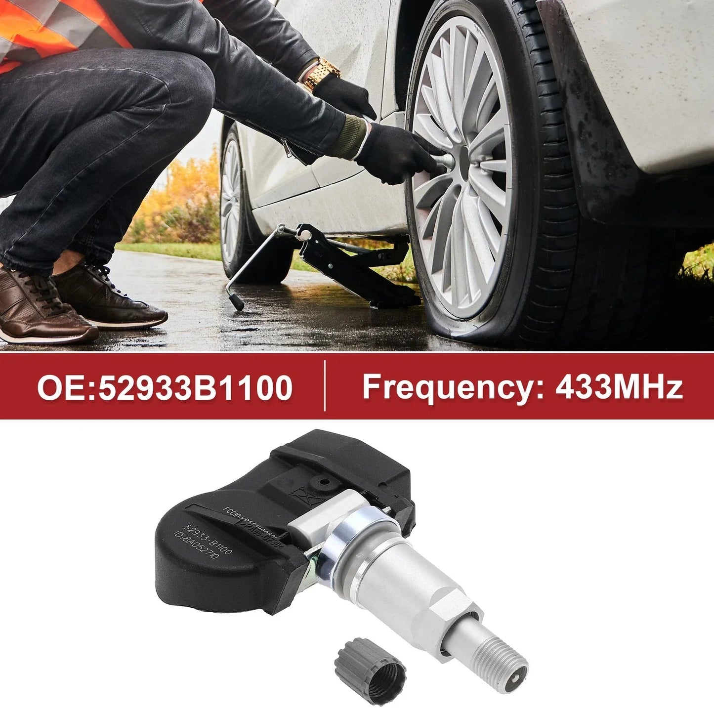 Tire Pressure Sensor 433MHz for Hyundai Accent (2015-2017) 1 x Pcs