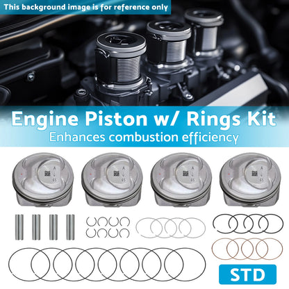 Engine Piston w/ Rings for Kia Sorento, Optima, Hyundai Sonata 2.4L (2011-2020)