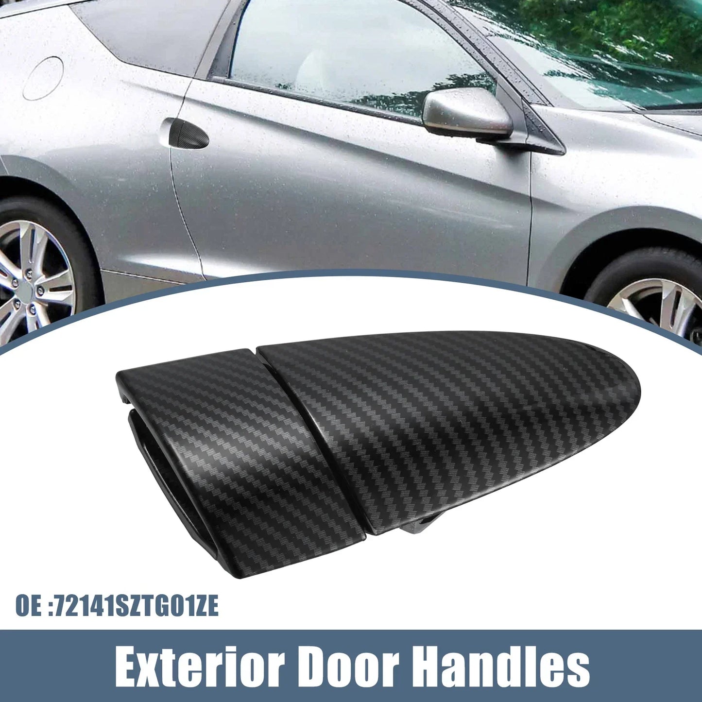 Front Right Exterior Door Handle Carbon Fiber for Honda CR-Z (2011-2016)