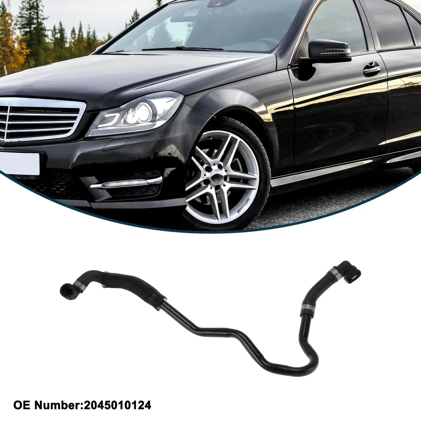 Radiator Hose for Mercedes-Benz W204 C/E200/250 (2007-2015) Rubber Heater Hose