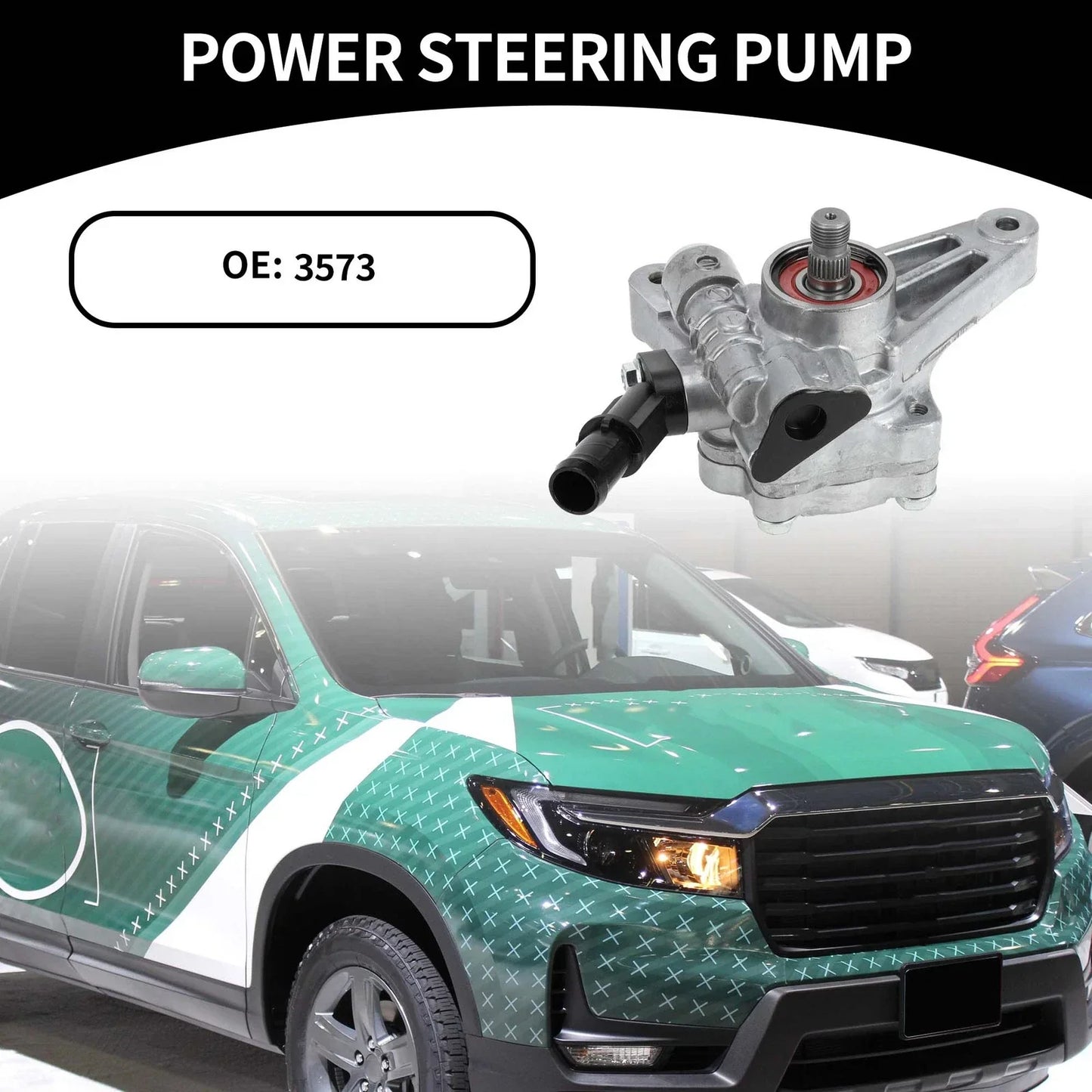 Car Power Steering Pump for Honda Ridgeline (2006-2011) - 1 x Quality Replacement