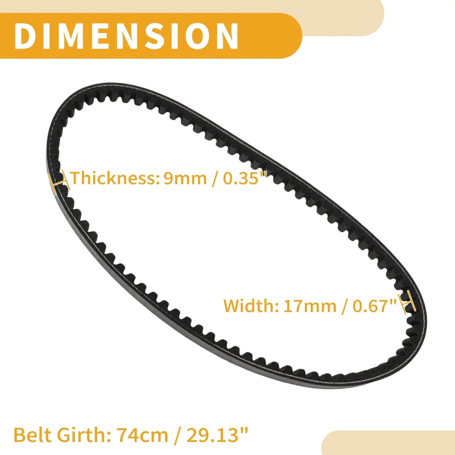 Drive Belt V-Belt for Honda NH90 YUPY Motorcycle (1991-1994)