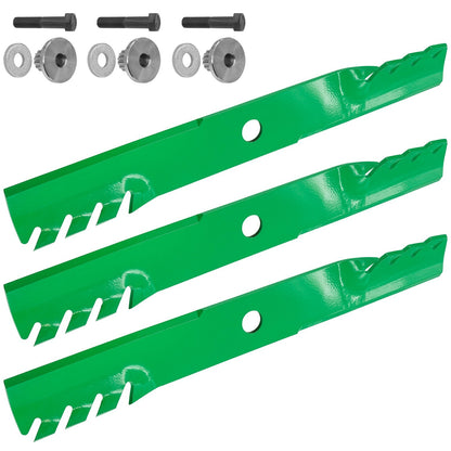 60 Inch Deck Toothed Blades with Bushing for Exmark Turf Tracer FMD604 (2000–2000)