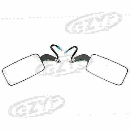 8mm/10mm Moto Left & Right Rear View Mirrors with LED Signal Light