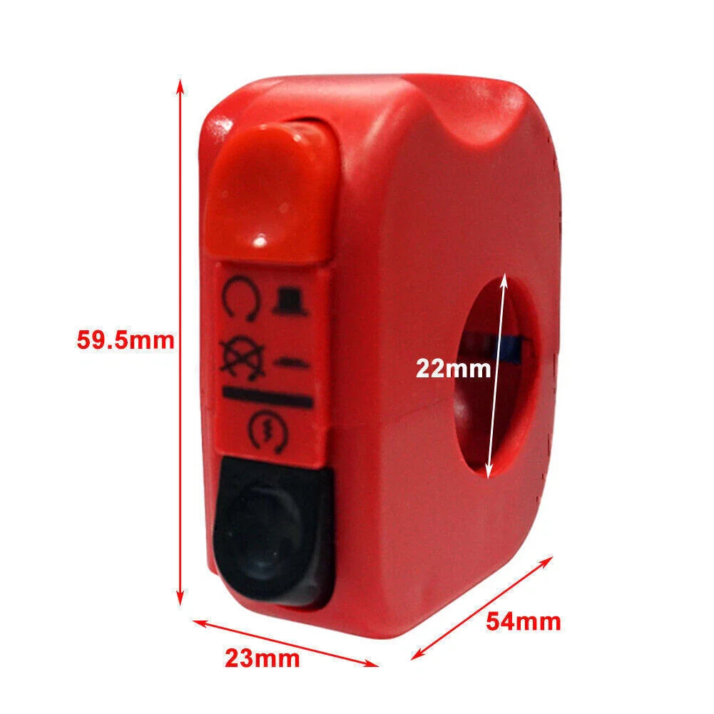 7/8" Handlebar Ignition Switch for Universal Motorcycle - Orange