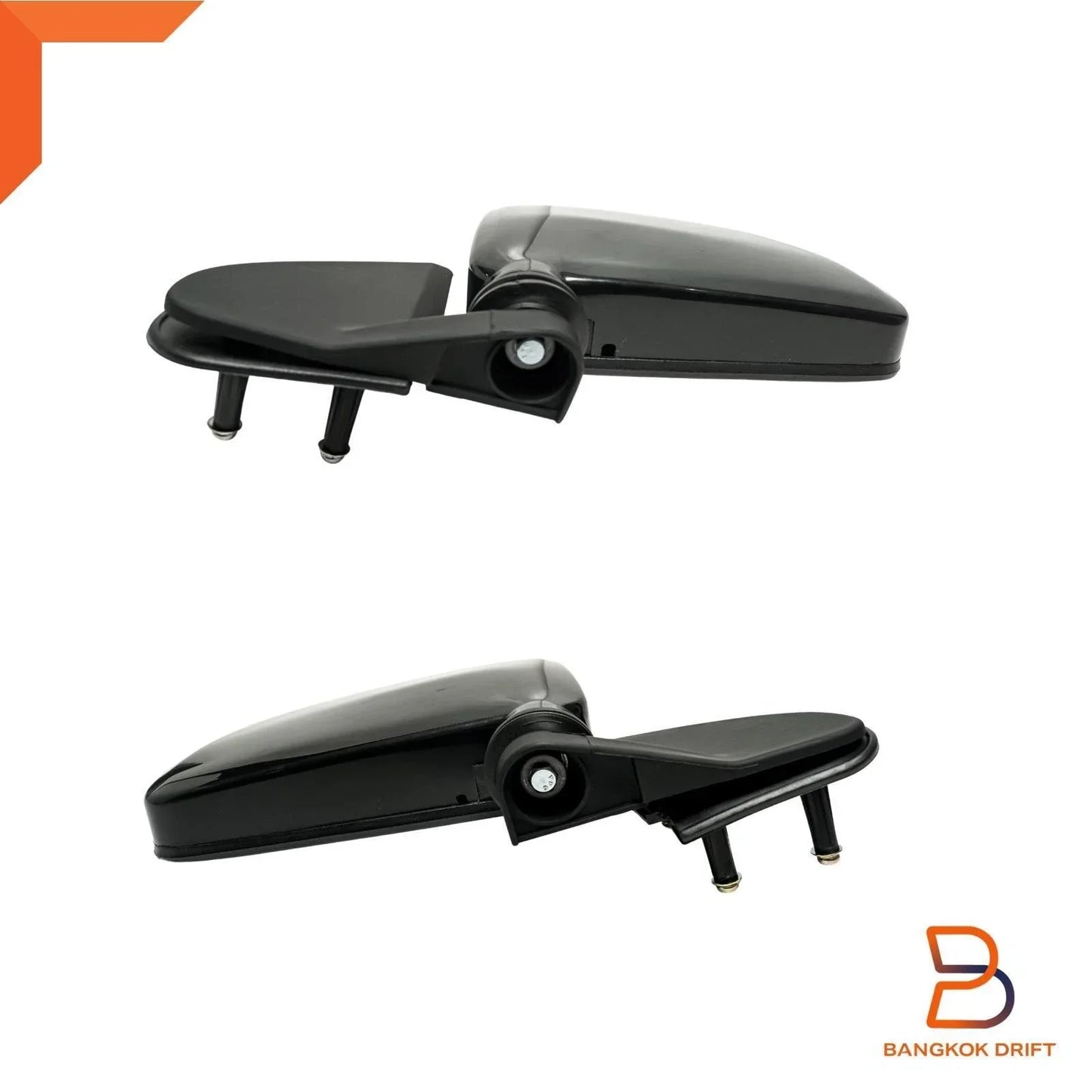Black Side Door View Mirror Sail Mount for Nissan D21 Pickup, D22 Navara (86-97)