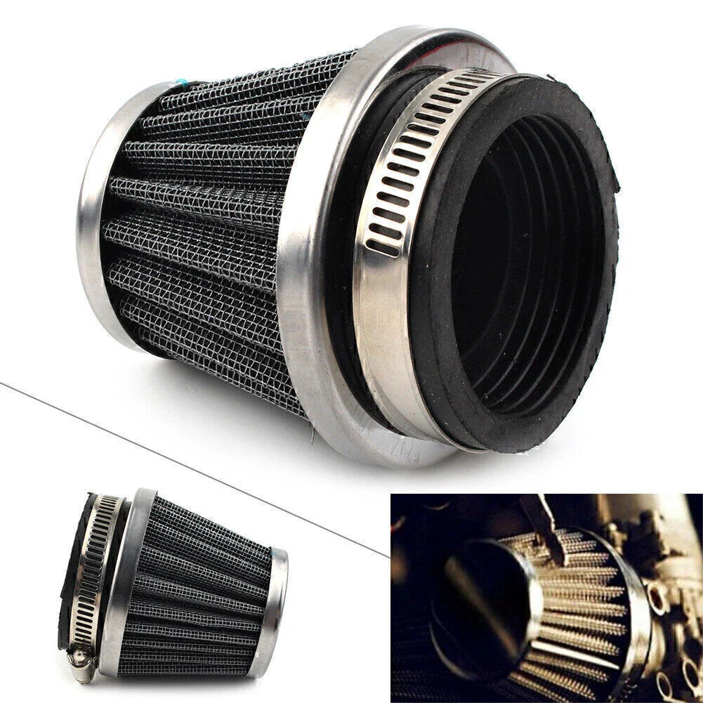 50mm Chrome Air Filter for Honda Yamaha Suzuki Motorcycle ATV Dirt Bike