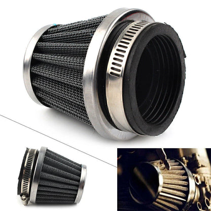 50mm Chrome Air Filter for Honda Yamaha Suzuki Motorcycle ATV Dirt Bike