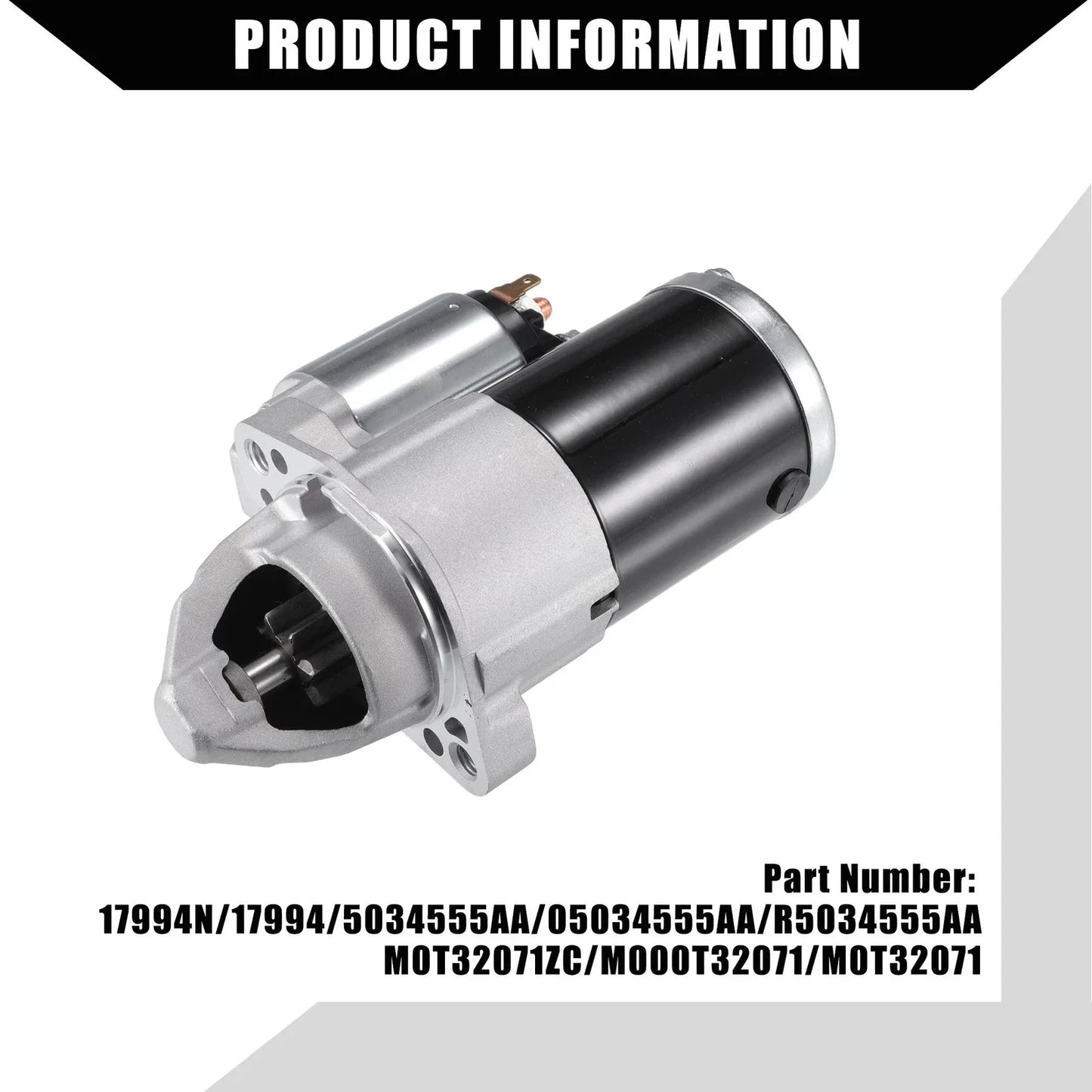 Starter Motor for Chrysler Sebring 2007-2010 - Durable Replacement Part