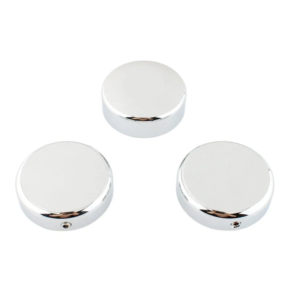 3 x Chrome Top Fork Tube Stem Nuts for Harley V-Rod Night Rod Special (2007-2011)