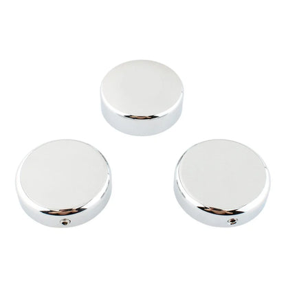 3 x Chrome Top Fork Tube Stem Nuts for Harley V-Rod Night Rod Special (2007-2011)