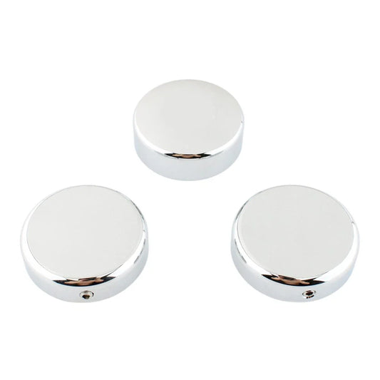 3 x Chrome Top Fork Tube Stem Nuts for Harley V-Rod Night Rod Special (2007-2011)