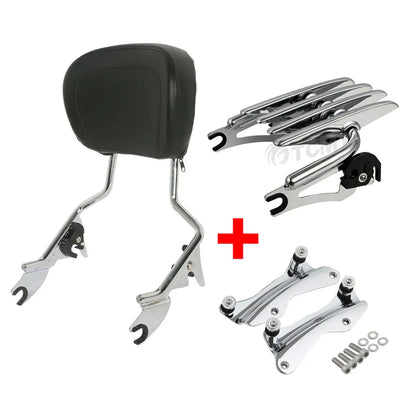 Sissy Bar Backrest Stealth Rack Dock Hardware for Harley Touring (2014-2024)