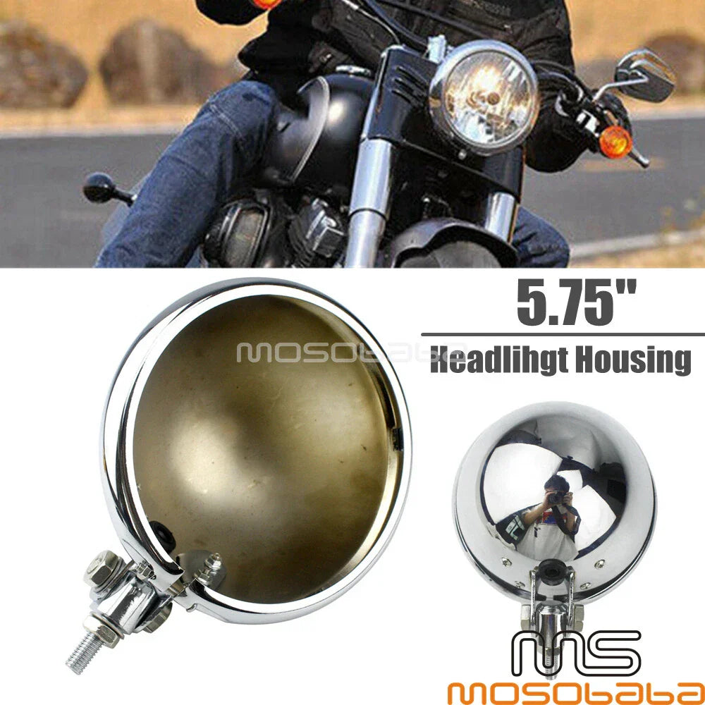 5.75" Chrome LED Headlight Housing Bucket for Harley Sportster 1200 (2004-2023)