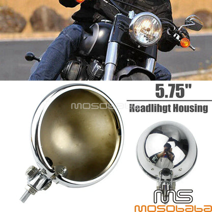 5.75" Chrome LED Headlight Housing Bucket for Harley Sportster 1200 (2004-2023)