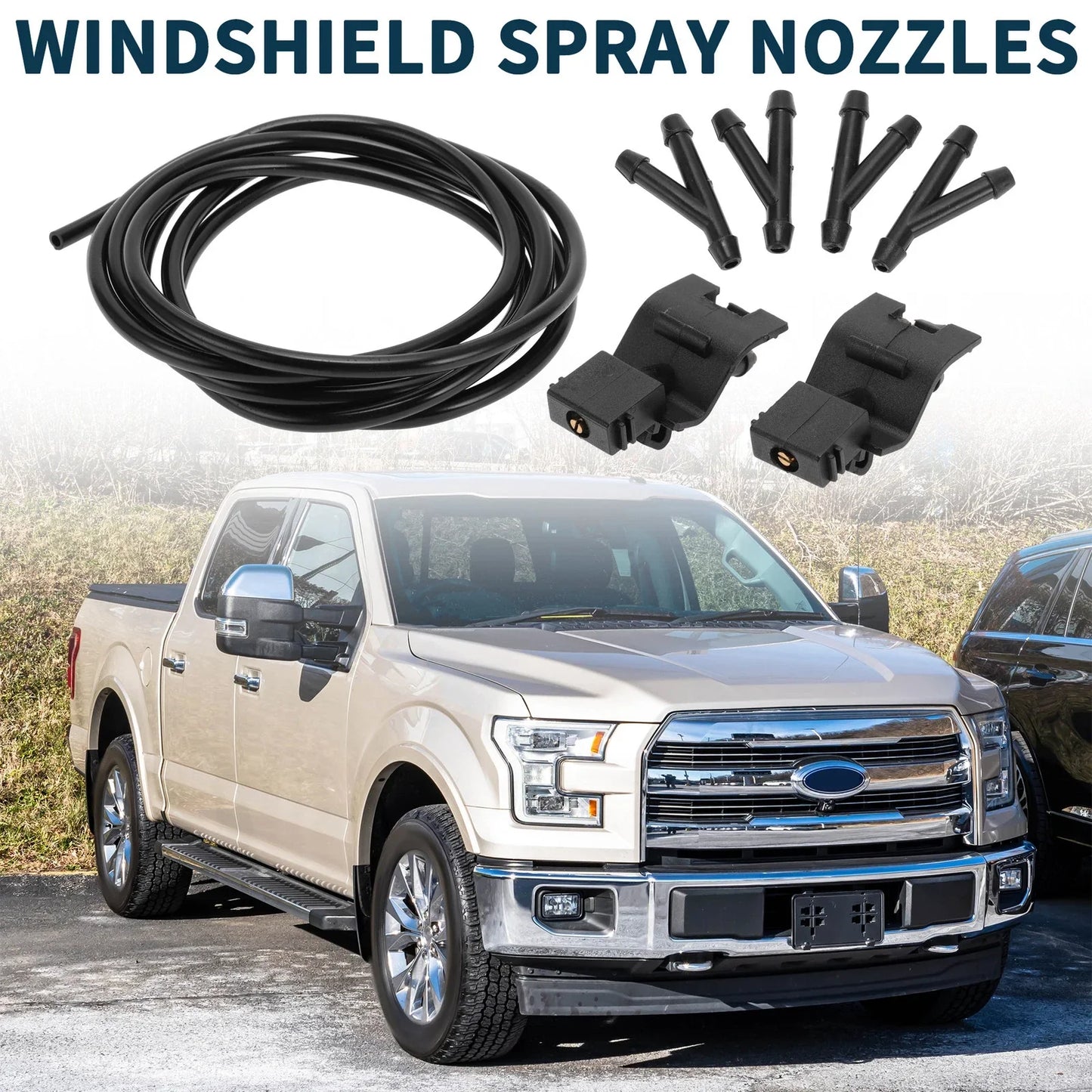 Front Windshield Washer Nozzles 2 x for Toyota 4Runner (2009-2018)