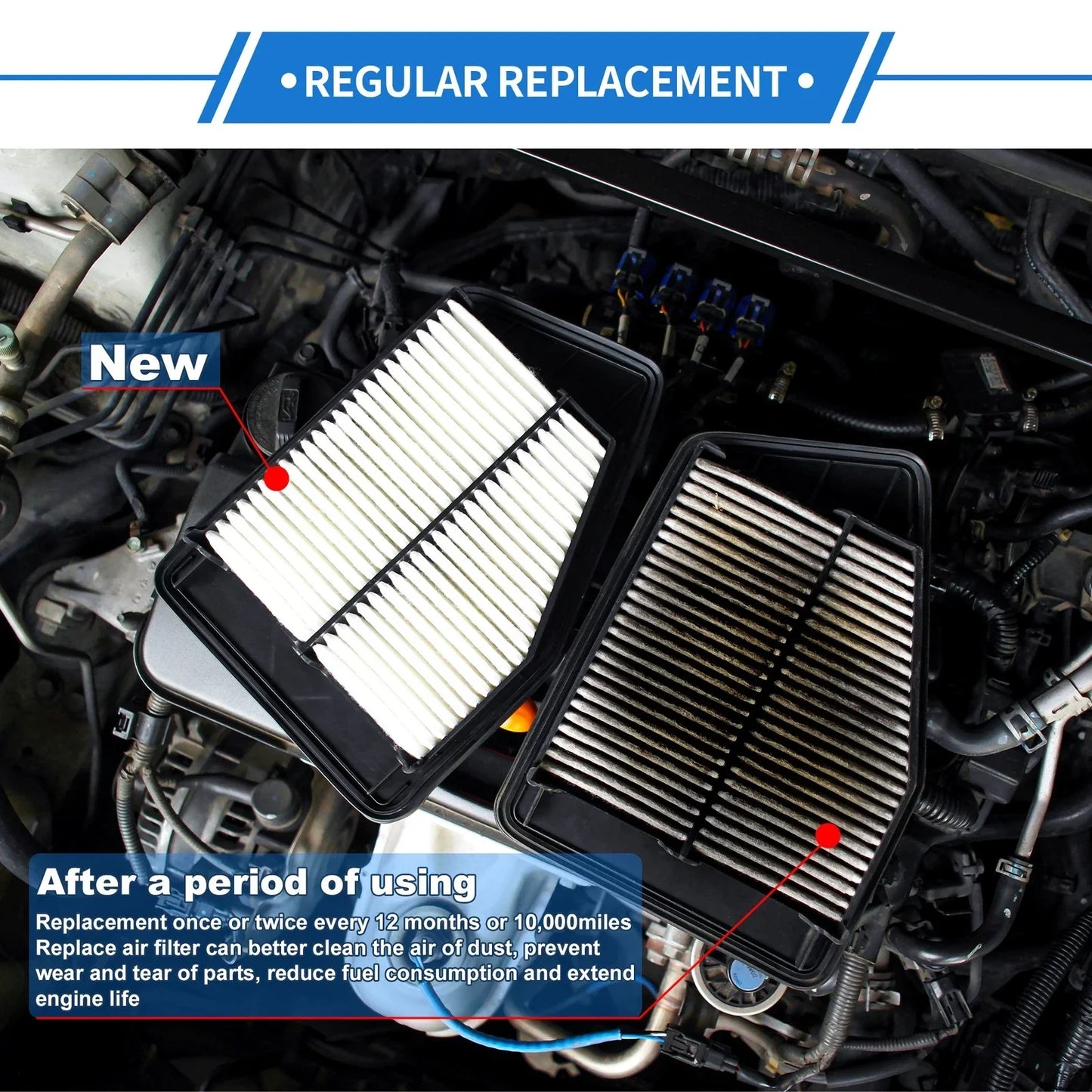 Car Engine Air Filter for Lexus GS200t 2017-2019 (1 Pcs)