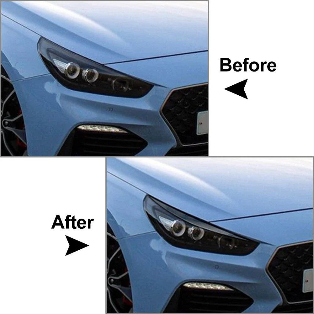 Car Headlight Eyelid Trims  Black for Hyundai i30 i30N MK3 (2017-2020)