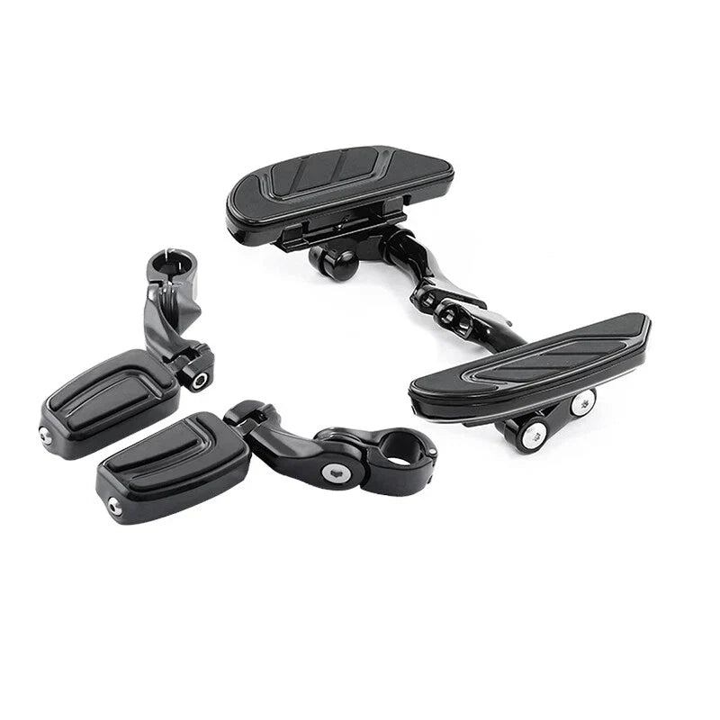 Passenger Floorboards & 1-1/4" Highway Footpegs for Harley Road Glide (93-25)