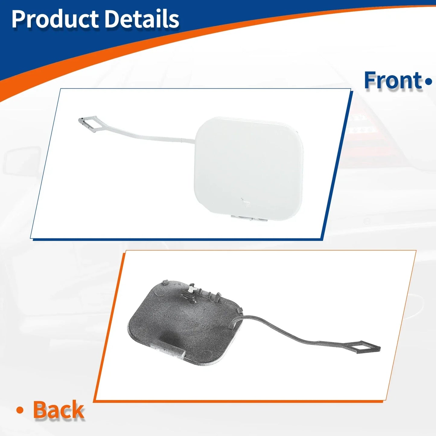 Rear Tow Hook Cover for Mercedes-Benz B-Class (2012-2019) - White