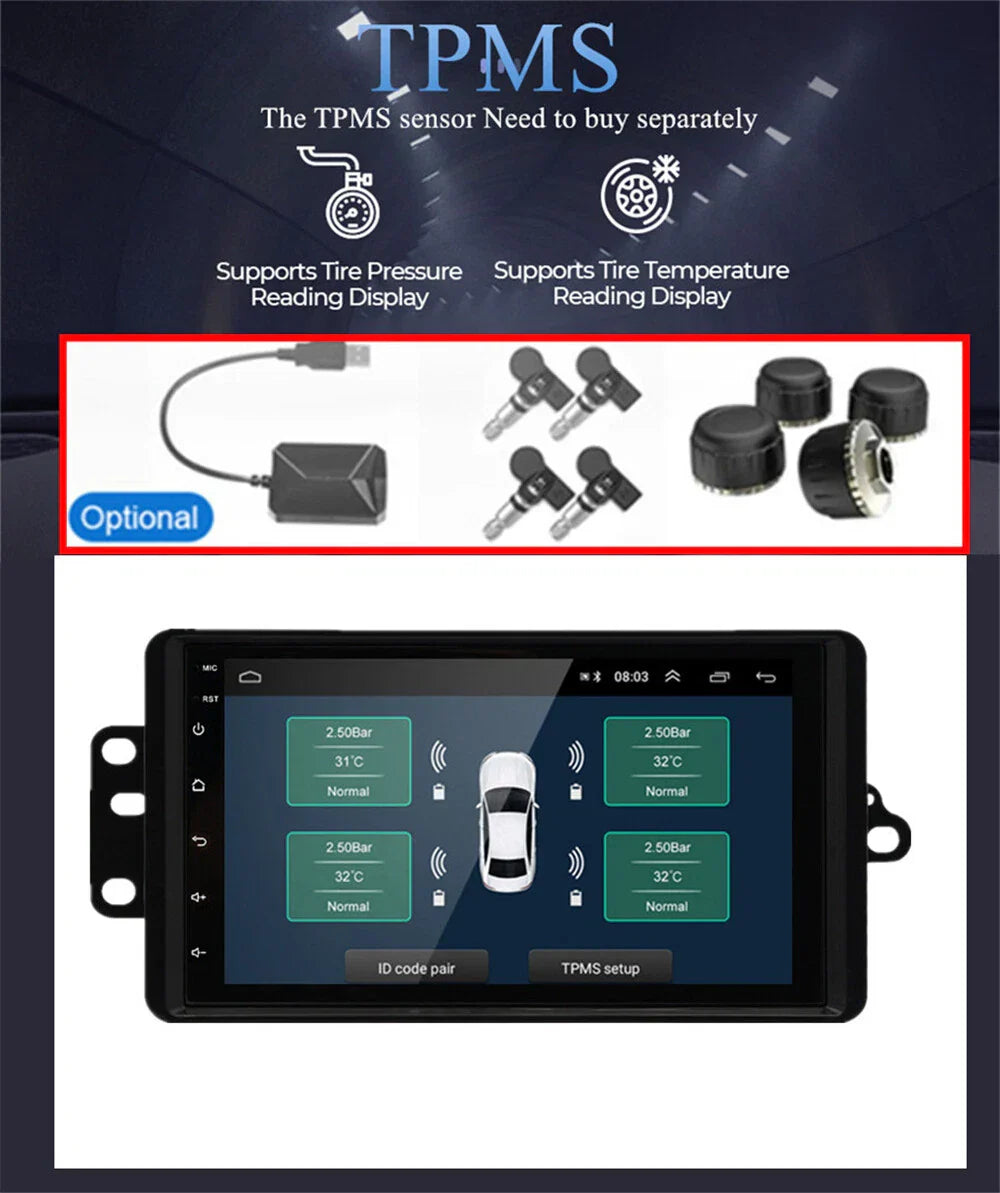 7" 1GB +16GB Car Stereo Radio Navi for GMC Chevrolet Cadillac Hummer (2003-2006)
