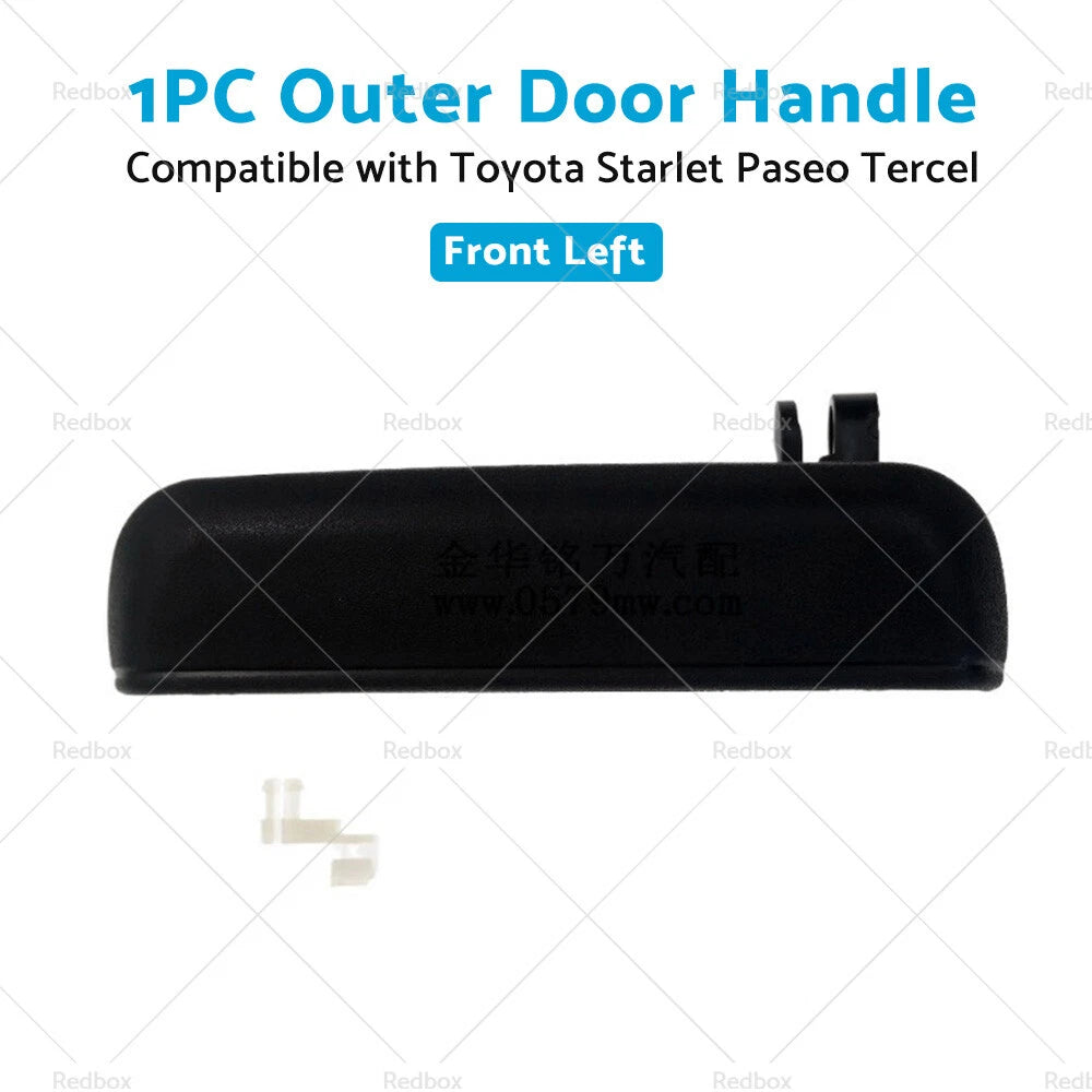 Black Front Left Outer Door Handle for Toyota Starlet EP91 (1996-1999)
