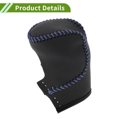 Car Gear Shift Knob Cover Black Blue Faux Leather for Honda Civic (2022-2024)