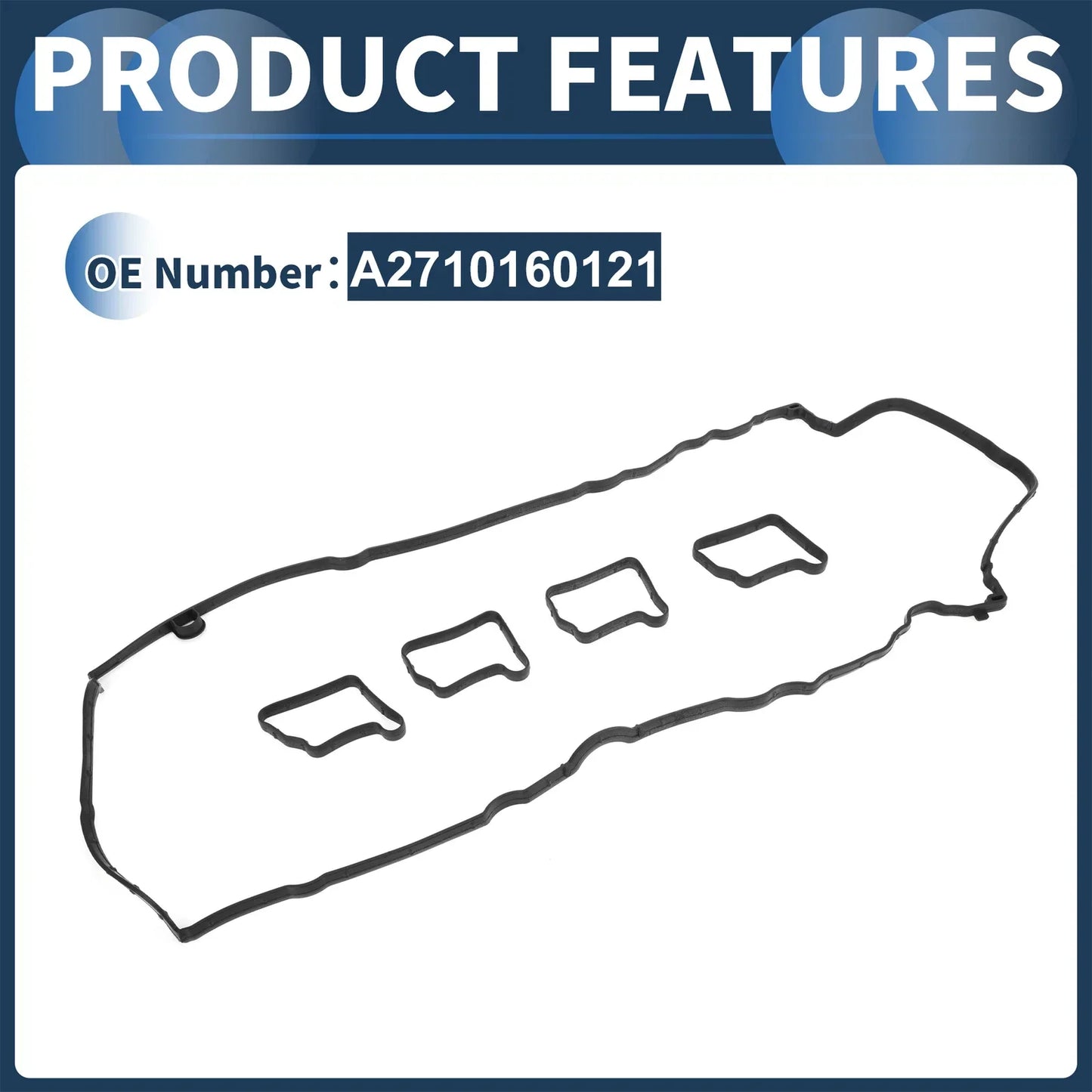 Valve Cover Gasket for Mercedes-Benz C180 1.8L L4 GAS DOHC (2007-2014)