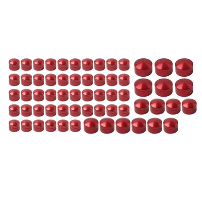 62X Engine Bolt Cap Covers Red for Harley Road Glide Softail M8 (2018-2024)