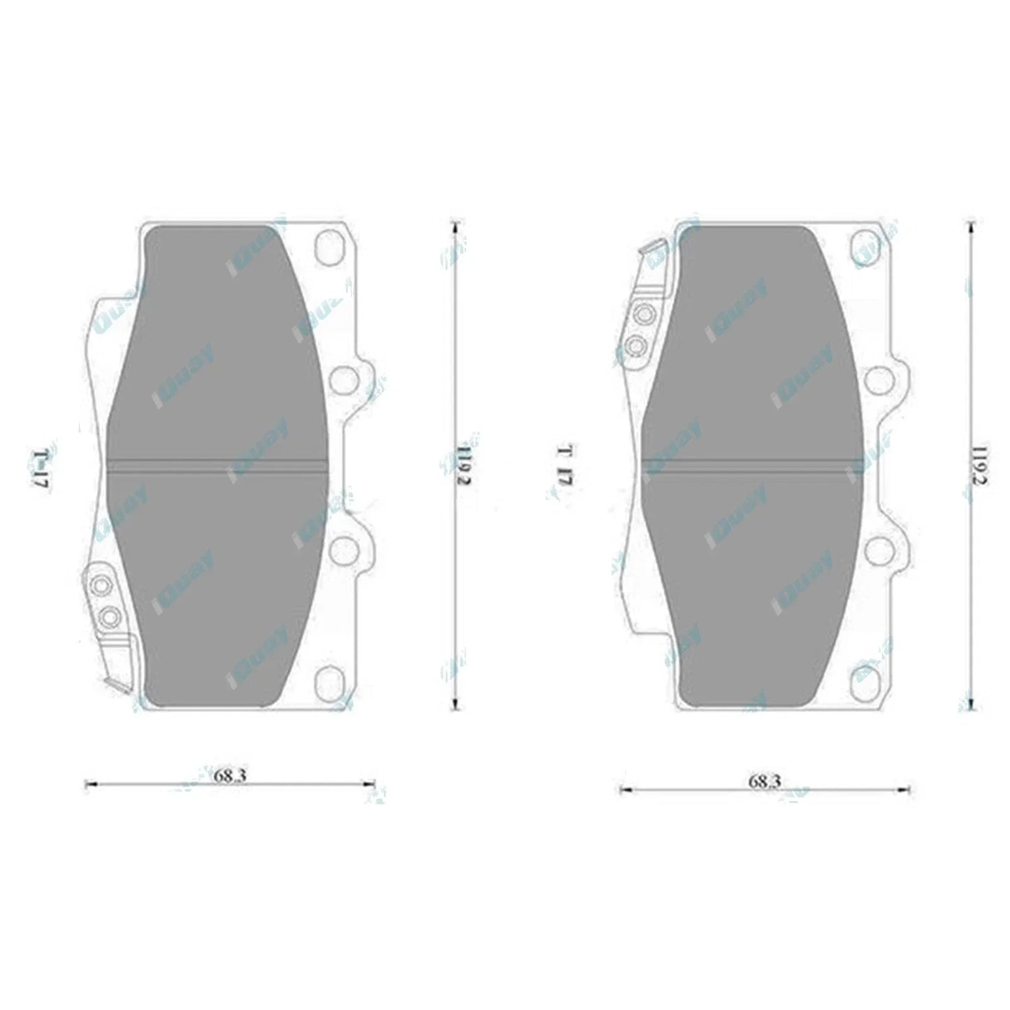 2 Front Slotted Disc Rotor for Hilux 4x4 KUN25 KUN26 GGN25 Brake Pads