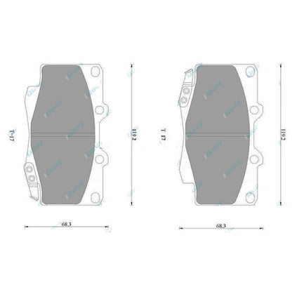 2 Front Slotted Disc Rotor for Hilux 4x4 KUN25 KUN26 GGN25 Brake Pads