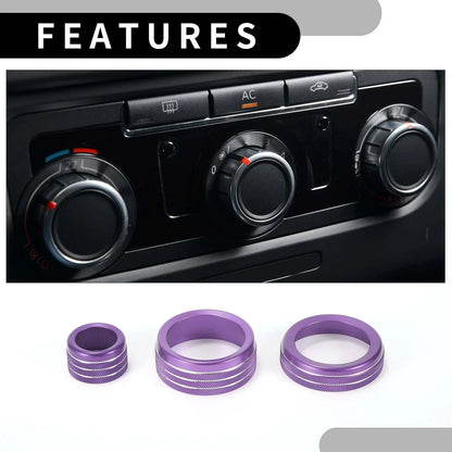 AC Headlight Media Switch Knob Cover for Chevrolet Silverado (2022-2023) 5 x Pcs