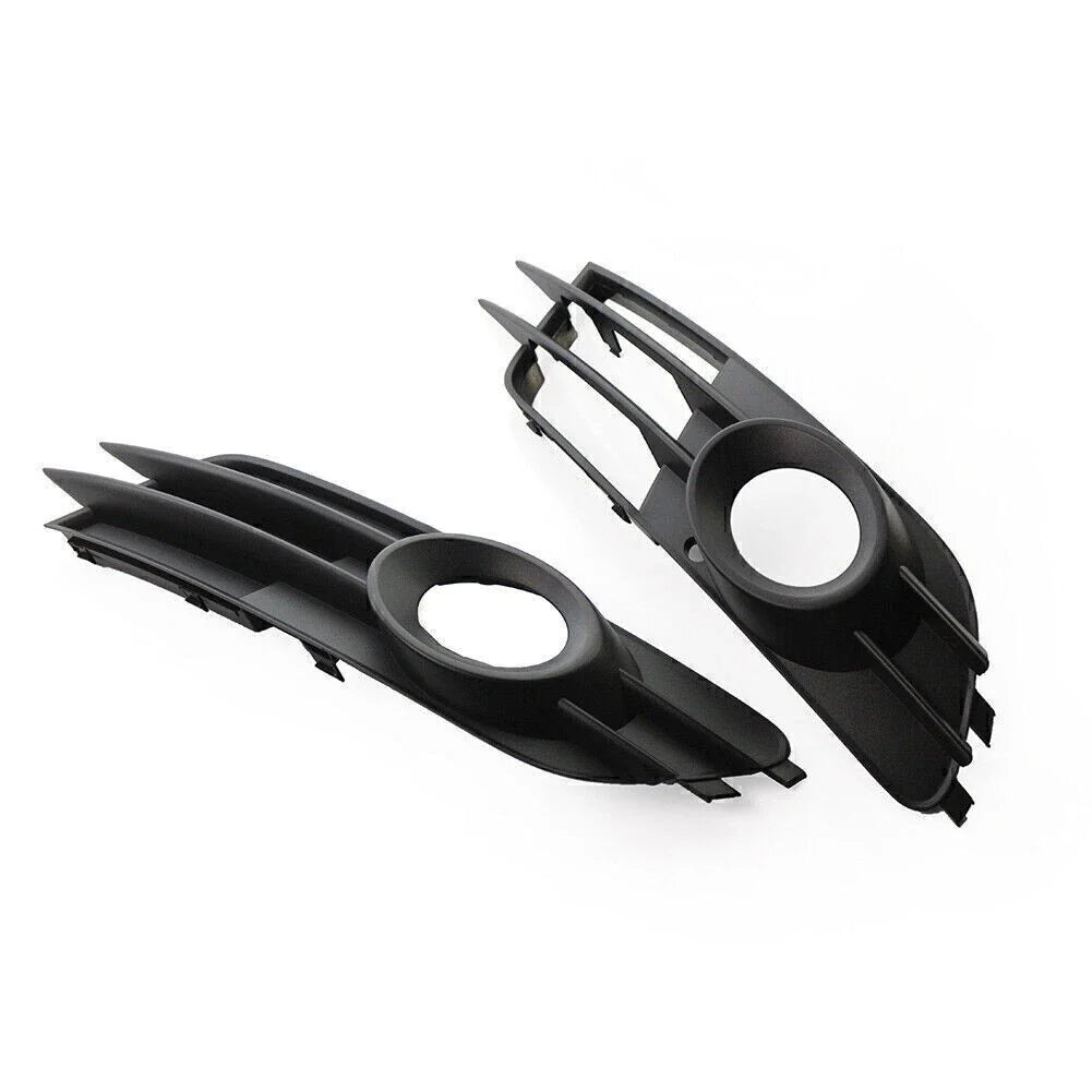 Black Front Bumper Fog Light Grille for Audi A6 C7 (2012-2015)
