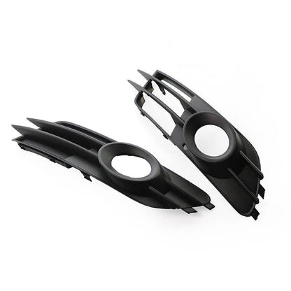 Black Front Bumper Fog Light Grille for Audi A6 C7 (2012-2015)