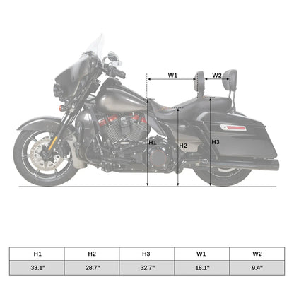 Two-Up Driver Passenger Seat for Harley Electra Street Glide (2009-2023)