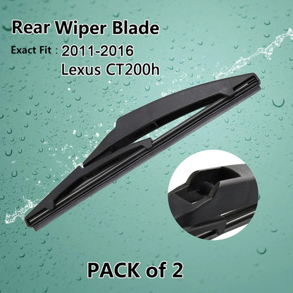2 x 200mm 8" Rear Windshield Wiper Blades for Lexus CT200h (2011-2016)