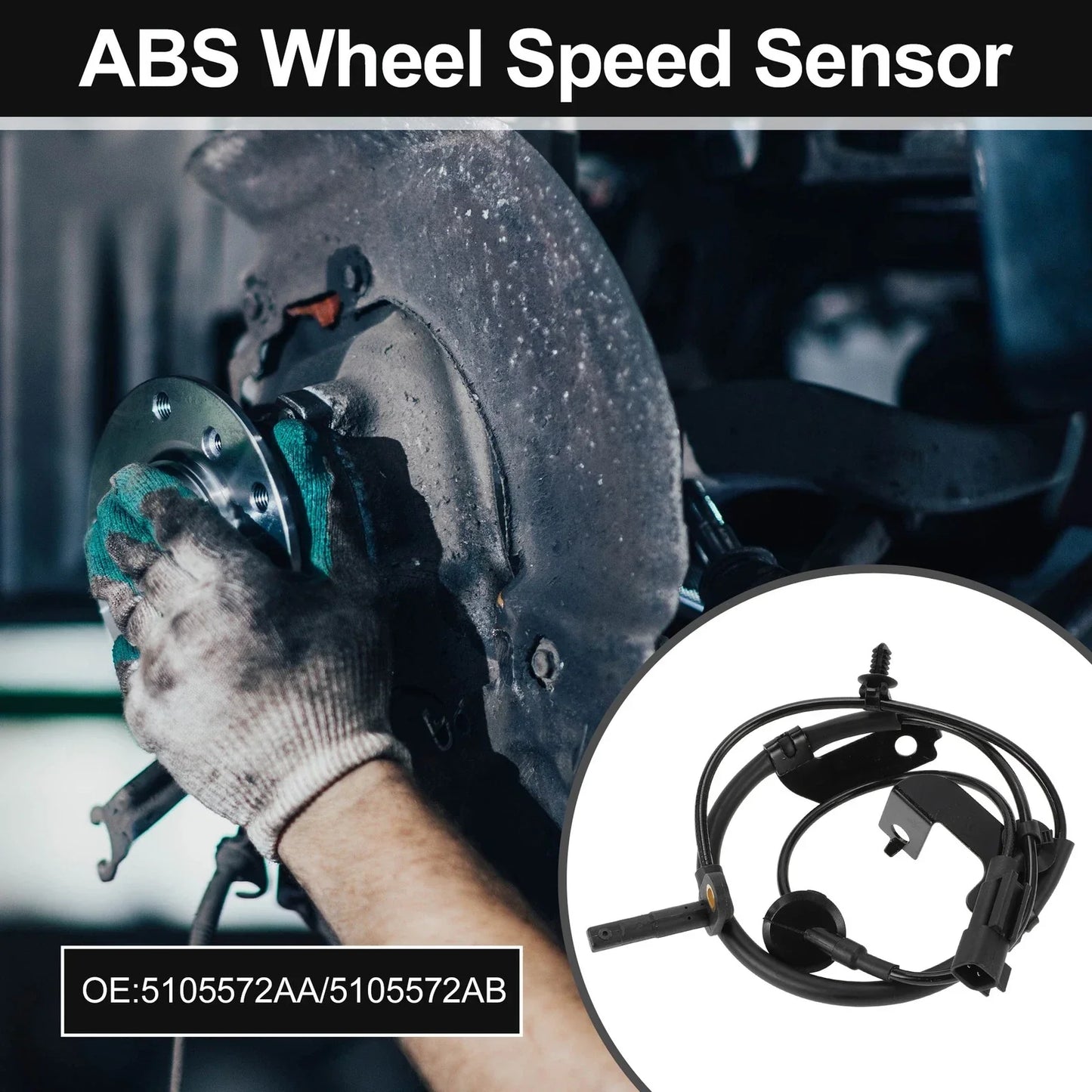 ABS Wheel Speed Sensor Kit for Dodge Caliber 2007-2012 1 x Front Right Sensor