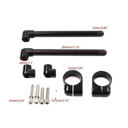 52MM Cafe Racer 7/8" Clip-On Handlebar for Universal Motorcycles