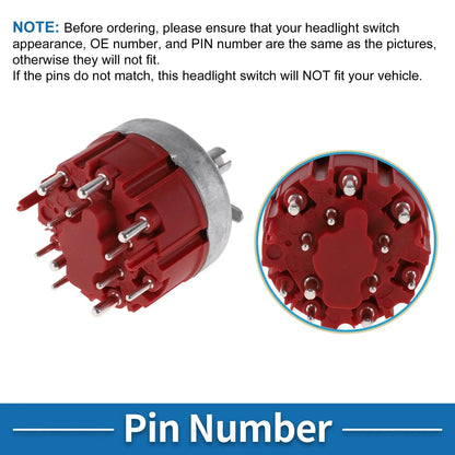 Headlight Switch for Porsche 911 (1999-2004) - Dimmer Switch, Red