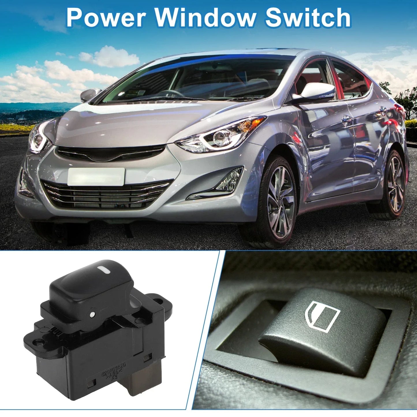 Power Window Switch for Hyundai Elantra 2008-2018 (2 x Left/Right Side)