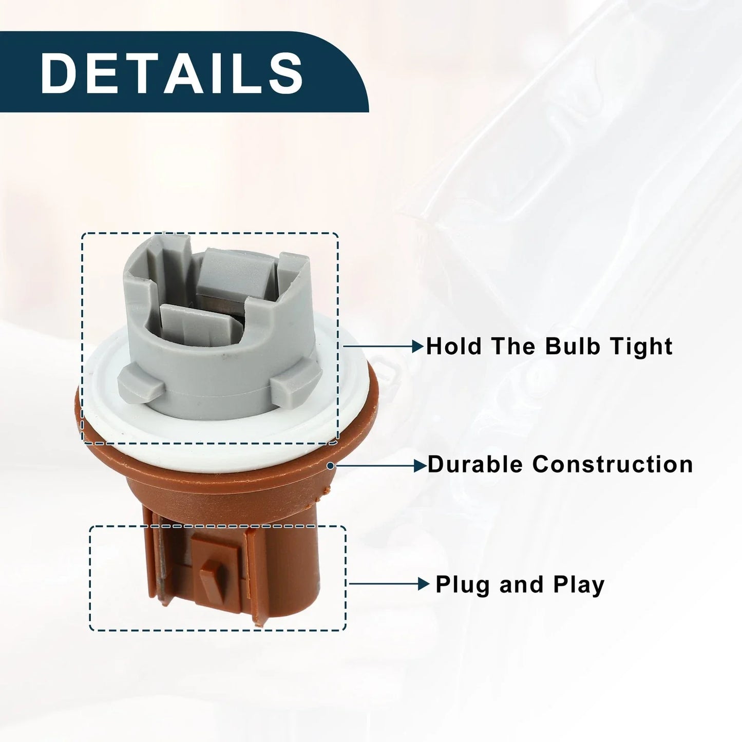 Turn Signal Light Socket for Dodge Grand Caravan 2011-2020, 3 Pins