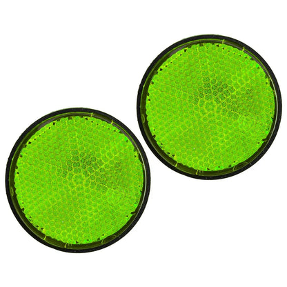 2 x Round Motorcycle Front Fork Reflectors for Honda Kawasaki