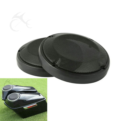 6.5" Black Lower Vented Speaker Grills for Harley Touring (1983-2024)