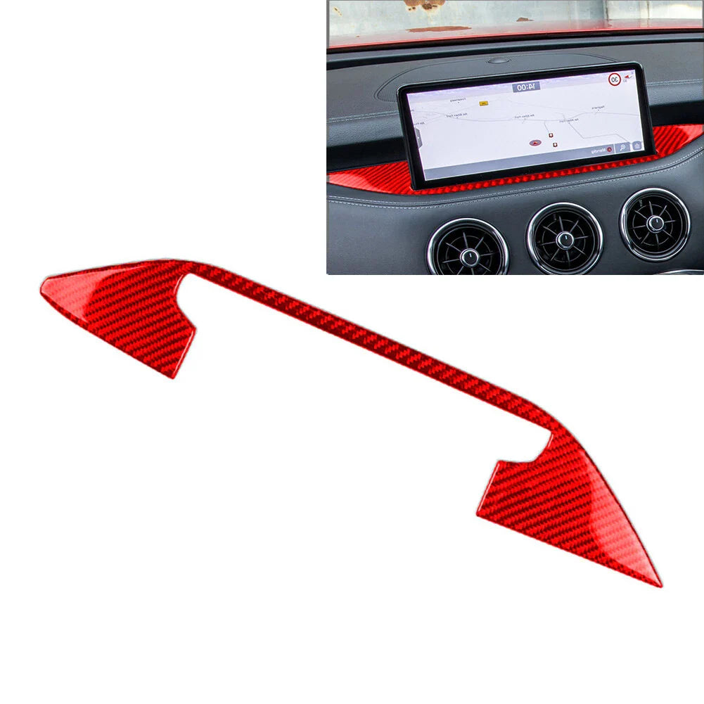 Red Center Console Navigation GPS Panel Cover Trim for Kia Stinger (2018-2023)